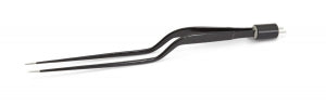 Medline Cushing Endoscopic Forceps - 7-3/4" (19.5 cm) Bayonet Non-Insulated Cushing Bipolar Endoscopic Forceps with Angled Needle Tips - MDS591307E