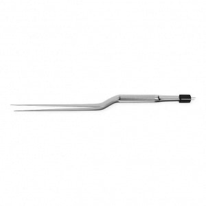 Medline Rhoton Bipolar Forceps - 7-3/4" (19.7 cm) Non-Insulated Rhoton Bayonet Bipolar Forceps with Straight Needle Tips - MDS598207E