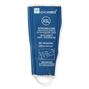 Medline Hemo-Force II Intermittent Single-Bladder DVT Sleeves - Extra Small Long Intermittent Hemo-Force II DVT Calf Sleeve with Circumference of up to 9" (22.9 cm) - MDS601PD3