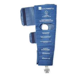 Medline Hemo-Force Sequential Triple-Bladder DVT Sleeves - Hemo-Force Sequential DVT Sleeve with No Trim, Thigh-Length, Size L with Circumference 29" - 36" (73.7 - 91.4 cm) - MDS630LSQ2