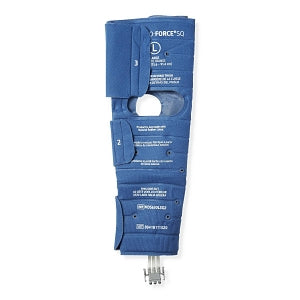 Medline Hemo-Force Sequential Triple-Bladder DVT Sleeves - Hemo-Force Sequential DVT Sleeve with No Trim, Thigh-Length, Size L with Circumference 29" - 36" (73.7 - 91.4 cm) - MDS630LSQ2