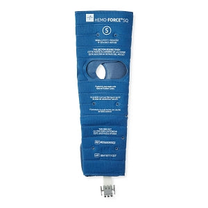 Medline Hemo-Force Sequential Triple-Bladder DVT Sleeves - Hemo-Force Sequential DVT Sleeve with No Trim, Thigh-Length, Size S with Circumference Up to 22" (55.9 cm) - MDS630SSQ2