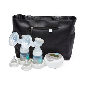 Medline Double-Electric Breast Pump with 6 Bottles - Medline Double Electric Breast Pump Plus Kit with 6 Bottles, Cooler Bag and Tote Bag - MDS67060