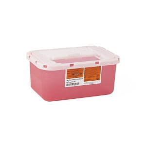 Medline Multipurpose Sharps Containers - Wall-Mounted Sharps Container, Red, 1 gal. - MDS701201
