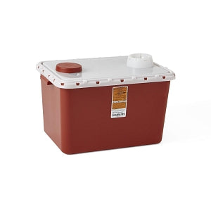 Medline Large Biohazard Containers - Sharps Containers, Red, Star Lid, 8 gal. - MDS705208ST