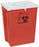 Medline Large PG-II Waste and Sharps Containers - PG-II Flat Sharps Container with Port Lid, Red, 12 gal. - MDS705312