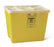 Medline Large PG-II Waste and Sharps Containers - PG-II Flat Sharps Container for Chemotherapy Waste with Port Lid, Yellow, 8 gal. - MDS706308