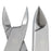 Medline Tissue and Cuticle Nail Nippers - 4-1/4" (10.8 cm) Tissue and Cuticle Nail Nippers with Finger Rings - MDS7437310