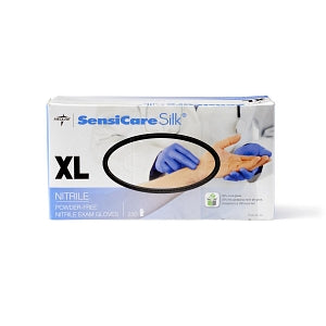 Medline SensiCare Silk Powder-Free Nitrile Exam Gloves - SensiCare Silk Powder-Free Nitrile Exam Gloves, Size XL - MDS7587