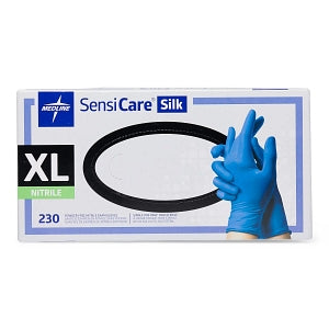 Medline SensiCare Silk Powder-Free Nitrile Exam Gloves - SensiCare Silk Powder-Free Nitrile Exam Gloves, Size XL - MDS7587