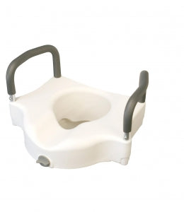 Medline Elevated Locking Toilet Seat - Elevated Locking Toilet Seat, with Arms - MDS80316