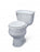 Maddak Hngd Raised Toilet Seats w/Lid - Elevated Toilet Seat, Elongated, ADL - 72571-6005