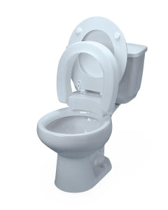 Maddak Hngd Raised Toilet Seats w/Lid - Elevated Toilet Seat, Elongated, ADL - 72571-6005