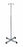 Medline Chrome Four Leg IV Poles - Chrome IV Pole with 2 Hooks and 4 Casters - MDS80441