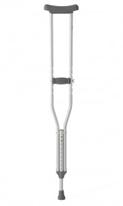 Medline Steel Push-Button Crutches - Steel Crutches with 350 lb. Capacity, Adult - MDS80535S