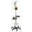 Medline Stainless Steel Six Leg Heavy Duty IV Pole - Stainless Steel 6-Leg Heavy-Duty IV Pole with Quick Release Casters, 4 Hook, 73" to 99-1/5" H, Black Base - MDS80600BLK