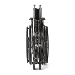 Medline K2 Basic Vinyl Wheelchairs - K2 Basic Wheelchair with 18"W Seat, Removable Desk-Length Arms and Elevated Leg Rests - MDS806300EV