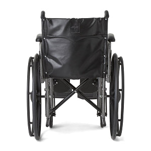 Medline K2 Basic Vinyl Wheelchairs - K2 Basic Wheelchair with 18"W Seat, Removable Desk-Length Arms and Elevated Leg Rests - MDS806300EV