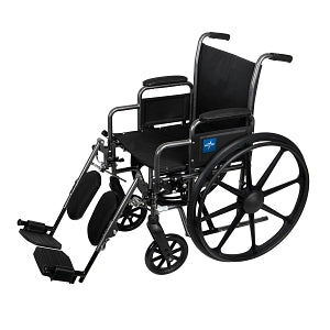 Medline K3 Basic Lightweight Wheelchairs - K3 Basic Lightweight Wheelchair with Desk-Length Arms and Elevating Leg Rests, 300 lb. Weight Capacity, 16" Width - MDS806650NE