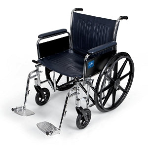 Medline Extra-Wide Wheelchairs - Excel Wheelchair with Removable Full-Length Arms and Swing-Away Footrests, 20"W - MDS806700FLA