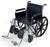 Medline Extra-Wide Wheelchairs - Excel Wheelchair with Removable Full-Length Arms and Elevating Footrests, 24"W - MDS806950FLA