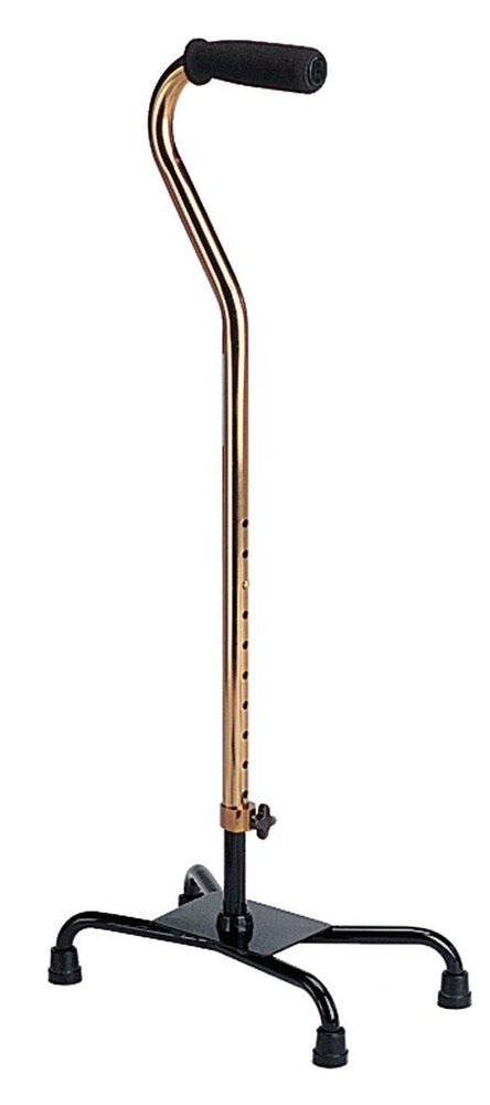 Medline Aluminum Quad Canes - Aluminum Quad Cane, Large Base, Bronze - MDS86228BRZ