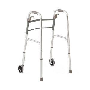 Medline Folding Paddle Walkers with 5" Wheels - Adult Folding Paddle Walker, 5" Wheels - MDS86410P5