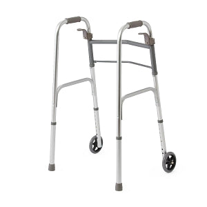 Medline Folding Paddle Walkers with 5" Wheels - Adult Folding Paddle Walker, 5" Wheels - MDS86410P5