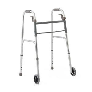Medline Folding Paddle Walkers with 5" Wheels - Adult Folding Paddle Walker, 5" Wheels - MDS86410P5