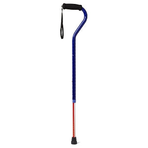 Medline Offset Handle Fashion Canes - Offset Cane, Flag Print, Aluminum - MDS86420FLAG