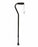 Medline Offset Handle Fashion Canes - Aluminum Offset Handle Fashion Cane, Black - MDS86420