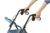 Medline Basic Steel Rollators - Steel Rollator with 6" Wheels and Microban-Treated Touch Points and Seat, Teal, Knockdown - MDS86850ESAB