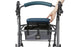 Medline Basic Steel Rollators - Steel Rollator with 6" Wheels and Microban-Treated Touch Points and Seat, Teal, Knockdown - MDS86850ESAB