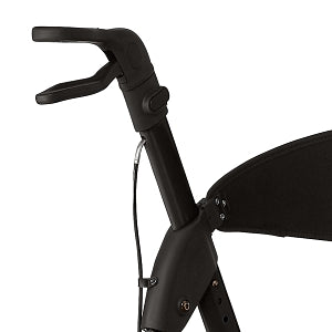 Medline Momentum Rollators - Momentum Rollator with Height-Adjustable Seat and Handles, Grey - MDS86870G