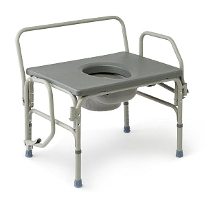Medline Bariatric Drop-Arm Commode - Bariatric Drop-Arm Commode, 1, 000 lb. Weight Capacity - MDS89668XW1K