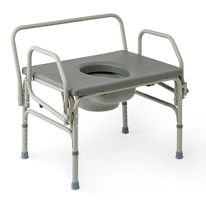 Medline Bariatric Drop-Arm Commode - Bariatric Drop-Arm Commode, 1, 000 lb. Weight Capacity - MDS89668XW1K