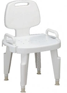 Medline Composite Bath Benches with Back - Composite Bath Bench with Back and Arms - MDS89755R