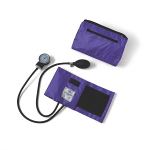 Medline Compli-Mates Aneroid Sphygmomanometers - Handheld Aneroid Sphygmomanometer with Nylon Case, Purple - MDS9113