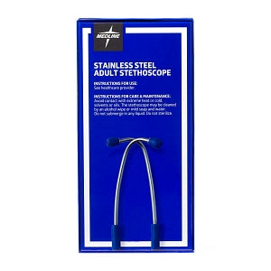 Medline Elite Stainless Steel Stethoscope - Elite Adult Stainless Steel Stethoscope, Blue - MDS92270