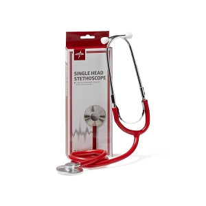 Medline Single-Head Stethoscope - Single-Head Stethoscope, Red - MDS926106