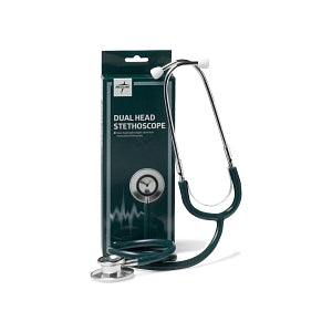 Medline Dual-Head Stethoscopes - Dual-Head Stethoscope, Hunter Green - MDS926207