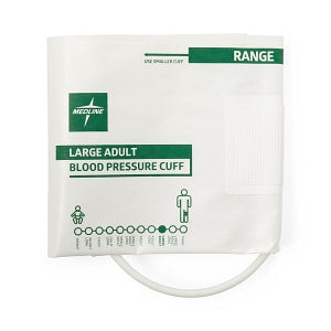 Medline Single-Tube Blood Pressure Cuffs with Male Luer Connector - Disposable Single-Tube Blood Pressure Cuff with Male Luer Connector, Large Adult - MDS9914ML