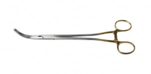 Medline Zeppelin Curved Clamps - Zeppelin Angled Hysterectomy Clamp, Curved, 9-1/2" - MDS9930626