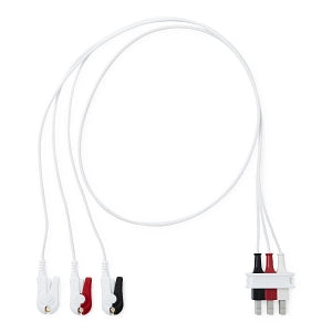Medline Disposable ECG Leadwires - LEADWIRE, DISP, 3-LEAD, PINCH, PHIL TPIN - MDSLWP304