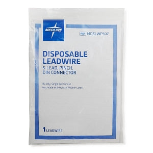Medline Disposable ECG Leadwires - LEADWIRE, DISP, 5-LEAD, PINCH, DIN - MDSLWP507