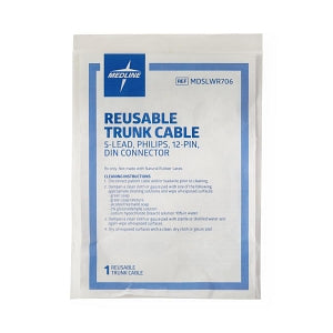 Medline Reusable ECG Trunk Cables - LEADWIRE, CABLE, REUS, 5-LEAD, PHILIPS - MDSLWR706