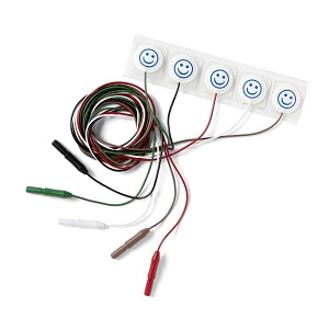 Medline MedGel Pediatric / Neonatal ECG Electrodes - MedGel ECG Neonatal Electrode, Radiotranslucent, Clear Tape, 5/Pack - MDSM61145R