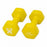 Fabrication Enterprises Inc CanDo Vinyl-coated Iron Dumbbells - Vinyl-Coated Iron Dumbbell, 9 lb., Yellow, Pair - 10-0558-2