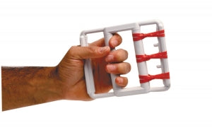 Fabrication Enterprises Inc CanDo Adjustable Hand Grip Exercisers - CanDo Rubber Band Hand Exerciser Set, Red, 50 Sets - 10-0800-50