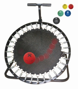 FEI Medicine Ball Rebounders - CanDo Circular Rebounder with 5 Balls and Horizontal Plastic Rack - 10-3135